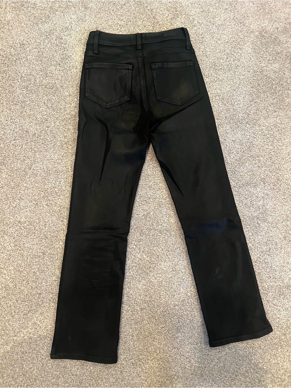 PAIGE CINDY COATED STRAIGHT-LEG PANT